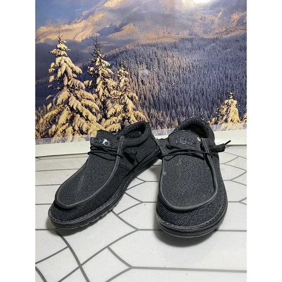Hey Dudes Mens Wally Size 10 Black - Picture 3 of 9